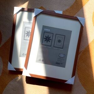 🤎 2 IKEA Ribba Frames in Wood Finish
